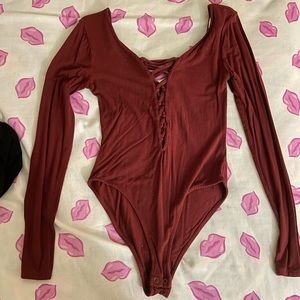 Maroon bodysuit
